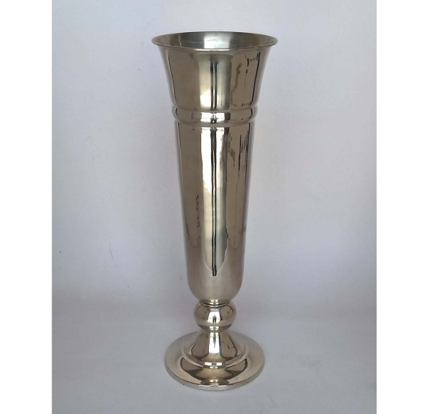 Picture of Nickel Plated on Brass Vase Trumpet   | 6.5"Dx20"H |  Item No. K62102