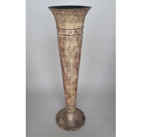 Picture of Spackle Brown Trumpet Vase  | 6"Dx21"H |  Item No. K61234
