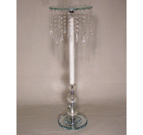 Picture of Floral Stand Crystal Dust Pole  | 9.5"Dx29.5"H |  Item No. K20247