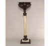 Picture of Floral Stand or Candle Holder Bronze Finish on Brass  Ivory Marble Pole Centerpiece  | 10.5"Dx32"H |  Item No. K76505