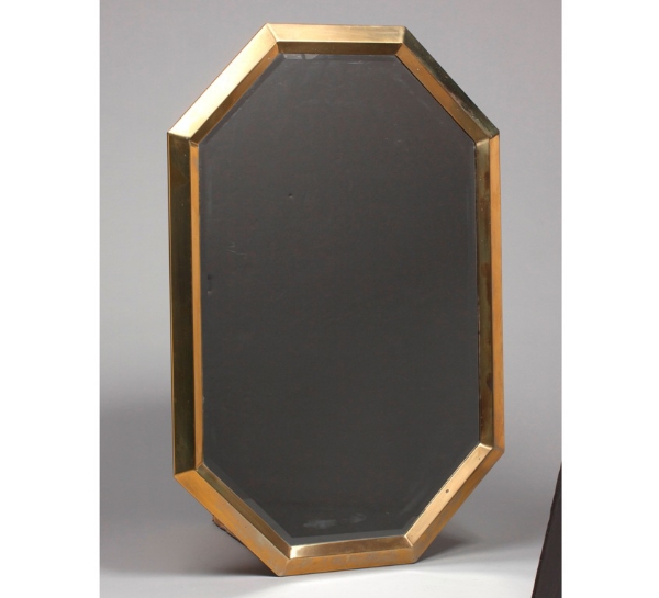 Picture of Beveled Octagonal Mirror in Brass Frame | 24"Wx36"H |  Item No.K08255