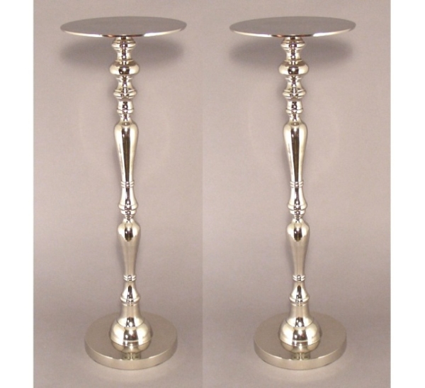 Picture of Floral Stand Nickle Plated on Aluminum Centerpiece Set/2  | 8"Dx24"H |  Item No. K51303