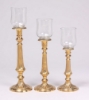 Picture of Brass Candle Holders Fluted  Set/3  | 8"-10"-12"High |  Item No. K99557