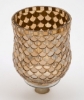 Picture of Peg Votive Candle Holder Mirror Mosaic Gold  | 3.75"Dx5"H |  Item No.K15003