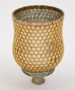Picture of Peg Votive Candle Holder Mirror Mosaic Gold  | 3.75"Dx5"H |  Item No.K15005