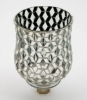 Picture of Peg Votive Candle Holder Mirror Mosaic Silver  | 3.75"Dx5"H |  Item No.K15104