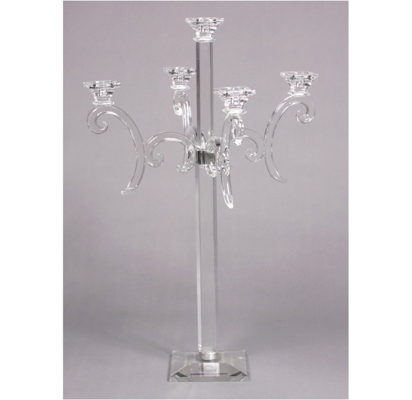 Picture of Crystal Candelabra Square Contemporary Design 5-Lights  | 15"Wx30"H |  Item No. K20061