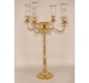 Picture of Brass Candelabra 4-Light + Bowl and Clear Glass Shades | 23"Wx42.5"H |  Item No. K99526
