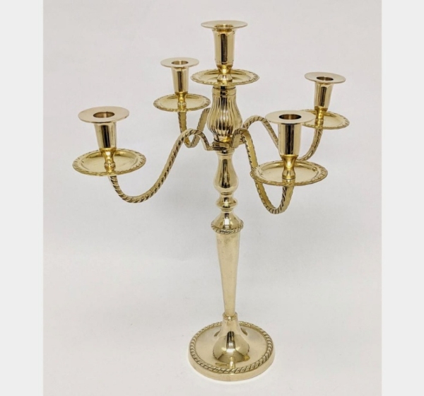 Picture of Brass Candelabra 5-Light  | 15.5"Wx19.5"H |  Item No. K99664