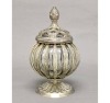 Picture of Silver plated  Round Jar | 5"Dx9" |  Item No. K79062 "SOLD AS IS"