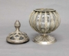 Picture of Silver plated  Round Jar | 5"Dx9" |  Item No. K79062X "SOLD AS IS"