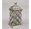 Picture of Silver Plated Square Jar  | 5"x5"x12"H |  Item No. K79070 "SOLD AS IS"