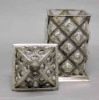 Picture of Silver Plated Square Jar  | 5"x5"x12"H |  Item No. K79070 "SOLD AS IS"