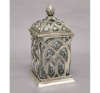 Picture of Silver Plated Square Jar  | 5.5"x5.5"x10"H |  Item No. K79071X "SOLD AS IS"