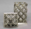 Picture of Silver Plated Square Jar  | 5.5"x5.5"x10"H |  Item No. K79071 "SOLD AS IS"