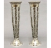 Picture of Silver Plated Taper Bud Vase  Set/2  | 2"Dx10"H |  Item No. K79080X  "SOLD AS IS"