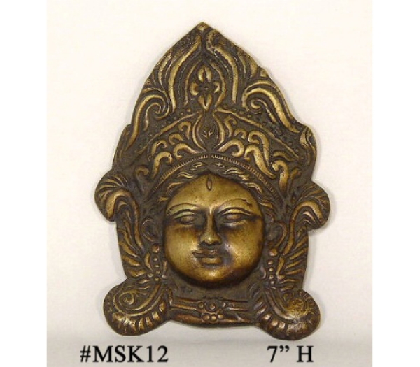 Picture of Brass Wall Mask of Surya  | 5.5"Wx7"H |  Item No. MSK12