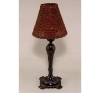 Picture of Brown Cabaret Candle Lamp has Candle Holder, Glass Votive & Bead Shade | 5.5"Dx14.5"H |  Item No. 99648
