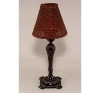 Picture of Candle Lamp Brown has Candle Holder, Glass Votive & Bead Shade | 5.5"Dx14.5"H |  Item No. 99648