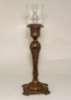 Picture of Brown Cabaret Candle Lamp has Candle Holder, Glass Votive & Bead Shade | 5.5"Dx14.5"H |  Item No. 99648