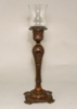 Picture of Candle Lamp Brown has Candle Holder, Glass Votive & Bead Shade | 5.5"Dx14.5"H |  Item No. 99648