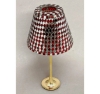 Picture of Red Candle Lamp has Candle Holder, Glass Votive & Mosaic Glass Shade | 6"Dx13"H |  Item No. 99150