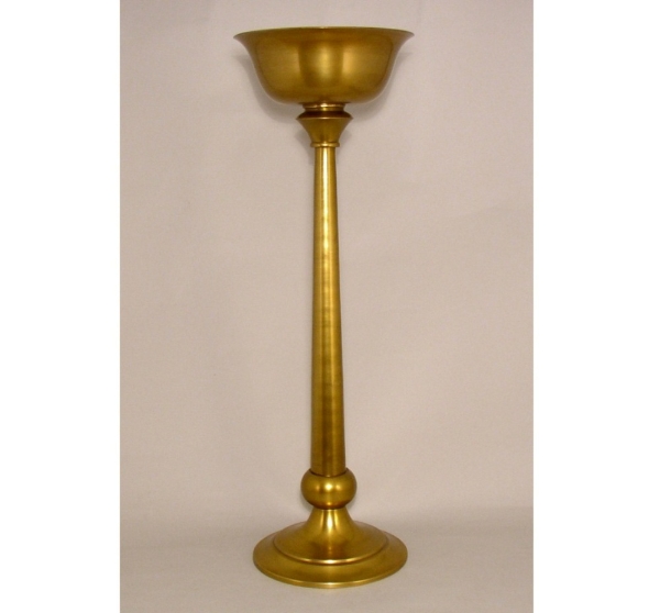 Picture of SOLD Antique Gold Finish on Aluminum Floral Stand Centerpiece  | 10"D x 30"H | Item No. 51428