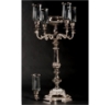 Picture of Nickel Plated on Brass Candelabra 4 Light & Bowl or 5 Light | 17.5"W x 35"H | Item No. 79591