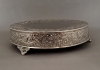 Picture of Nickel Plated Cake Plateau Round Embossed | 18"D x 4.5"H |  Item No.79718X Small Flaws