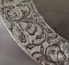 Picture of IMPERFECT | 24" Nickel Plated Cake Stand Round Embossed | 24" Dia x 6" H | Item No. 79720X