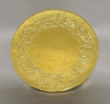 Picture of IMPERFECT | 16" Antique Gold Cake Stand Round Embossed | 16" Dia x 4.5" H | Item No. 37717X