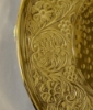 Picture of IMPERFECT | 16" Antique Gold Cake Stand Round Embossed | 16" Dia x 4.5" H | Item No. 37717X