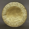 Picture of Gold Cake Stand Round Embossed | 18"D x 5"H |  Item No.37718AX Small Flaws