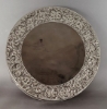 Picture of Nickel Plated on Metal Cake Stand Round Embossed Top Border and Side | 24"Dx6"H |  Item No. 79720