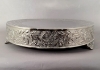 Picture of 24" Nickel Plated Round Embossed Metal Cake Stand| 24" Dia x 6" H | Item No. 79720
