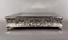 Picture of 21" Nickel Plated Square Embossed Metal Cake Stand | 21" Sq x 5" H | Item No. 79723