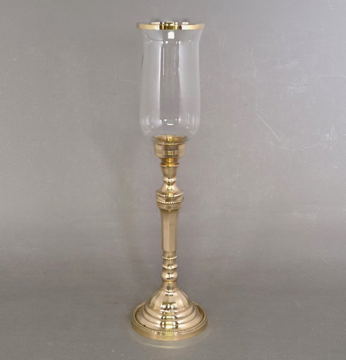 Brass Candle Holder with glass shade 05769,Uniquely Yours. Transform