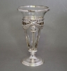 Picture of Glass Cone Vase Silver Plated on Brass Decorative Stand  | 7"Dx12"H |  Item No. 79103