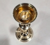 Picture of Brass Candle Holder  with Clear  Glass Shade Set/2 | 4.5"Dx17.5"H |  Item No. 05770
