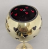 Picture of Set/3 Brass Votive Holder Heart Cutouts with Red Glass Liner | 4"D, 6"-9"-11"H | Item No. 90516S