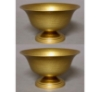 Picture of Compote Bowl Vase Gold Aluminum Revere Hammered Set/2 | 6"D x 4"H | Item No. 51434