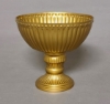 Picture of Antique Gold Compote Bowl Surface Lines & Bead Border Set/2 | 6" x 5.75"H | Item No. 51457 FREE SHIPPING