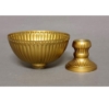 Picture of Antique Gold Compote Bowl Surface Lines & Bead Border Set/2 | 6" x 5.75"H | Item No. 51457 FREE SHIPPING