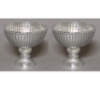 Picture of Compote Bowl Vase Polished Aluminum Bead Border Fluted Pedestal  Set/2 | 6.00"D x 5.75"H | Item No. 51353