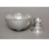 Picture of Compote Bowl Vase Polished Aluminum Bead Border Fluted Pedestal  Set/2 | 6.00"D x 5.75"H | Item No. 51353