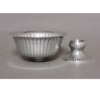 Picture of Polished Aluminum Compote Revere Bowl  | Set/2 | 6"D x 4.75"H | Item No. 51357