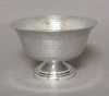 Picture of Polished Aluminum Compote Bowl Hammered   Set/2 | 6"D x 4"H | Item No. 51424