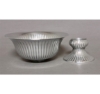 Picture of Compote Bowl Vase Polished Aluminum Revere Fluted Pedestal Base Set/2 | 8"D x 6"H | Item No. 51356