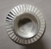 Picture of Polished Aluminum Compote Revere Bowl  Set/2 | 8"D x 6"H | Item No. 51356