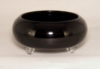 Picture of Black Bowl Glass Garden Dish 3-Glass Feet  Set/2  | 7.5"Dx3"H |  Item No. 12211